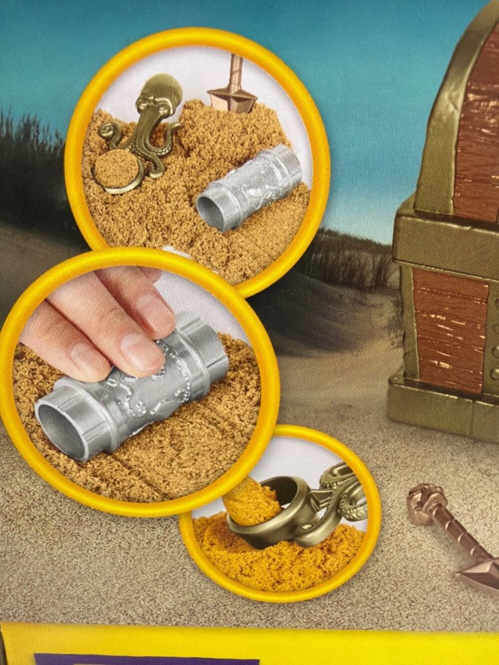 The One & Only Kinetic Sand Treasure Hunt Dig Set With Shimmer Sand Hidden Gems - Picture 10 of 10